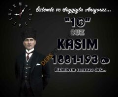 Atatürk\'ü Anma 10 Kasım Okul Posteri