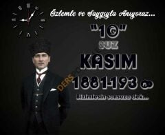 Atatürk'ü Anma 10 Kasım Okul Posteri