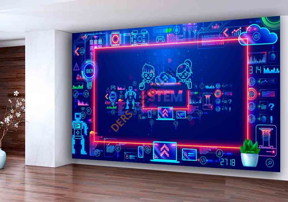 Stem Robotik Kodlama Sınıfı Okul Posteri