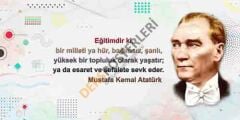 Atatürk ve Eğitim Okul Posteri