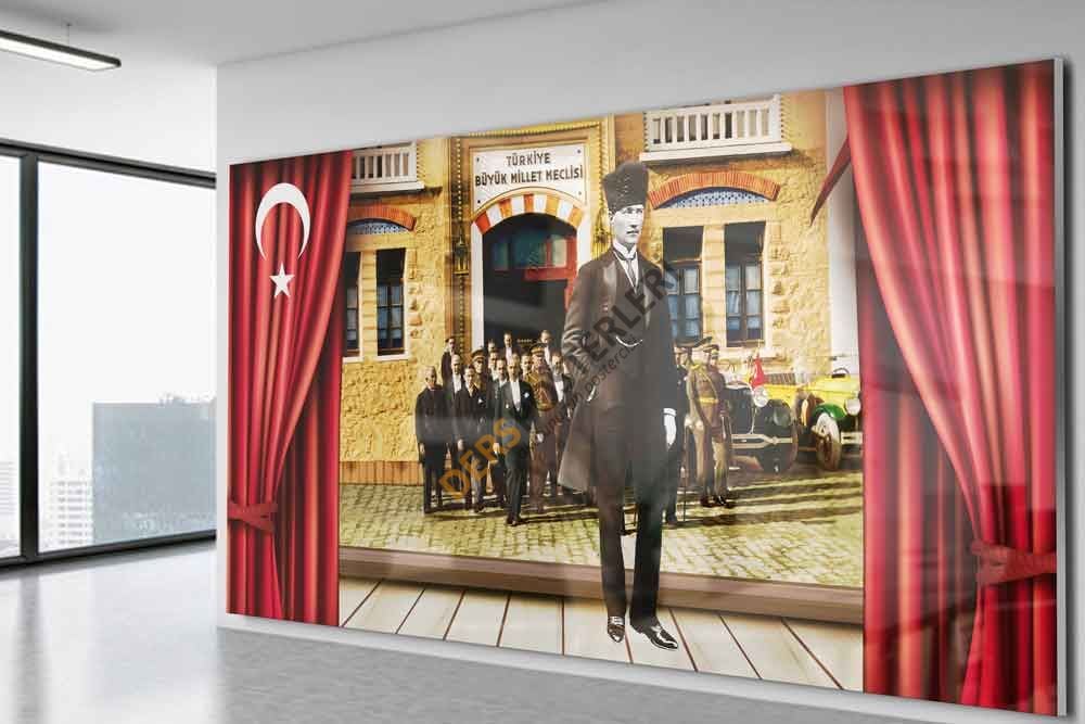 Atatürk Köşesi İlk Meclis Okul Posteri