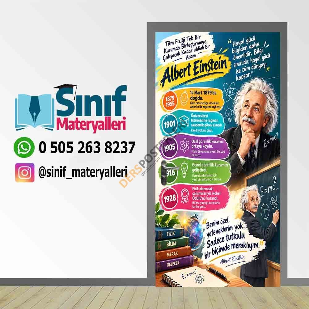 Albert Einstein Okul Kapı Giydirme