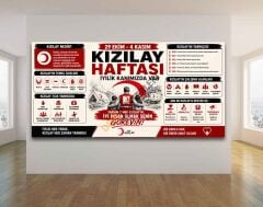 Kızılay Haftası Panosu Okul Posteri