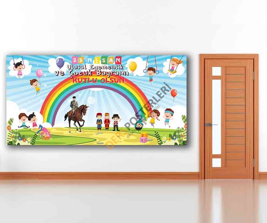 23 Nisan Okul Panosu Posteri