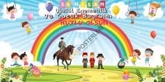 23 Nisan Okul Panosu Posteri