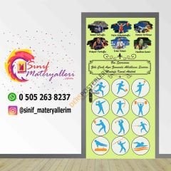 Beden Eğitimi ve Spor Odası Kapı Giydirme