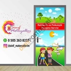 Rehberlik ve Psikolojik Danışma Servisi Kapı Giydirmesi