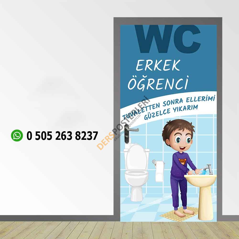 Erkek Öğrenci Tuvaleti Kapı Giydirme