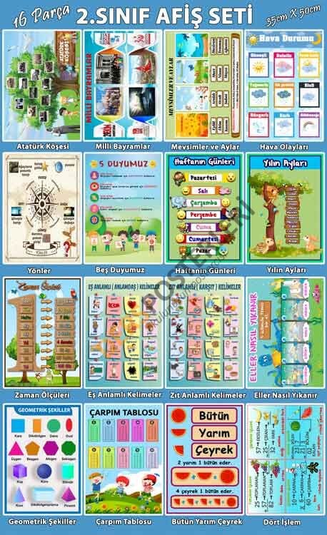2. Sınıf Afiş Poster Seti