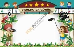 Okulda İlk Günüm Hatırası Köşesi Okul Posteri