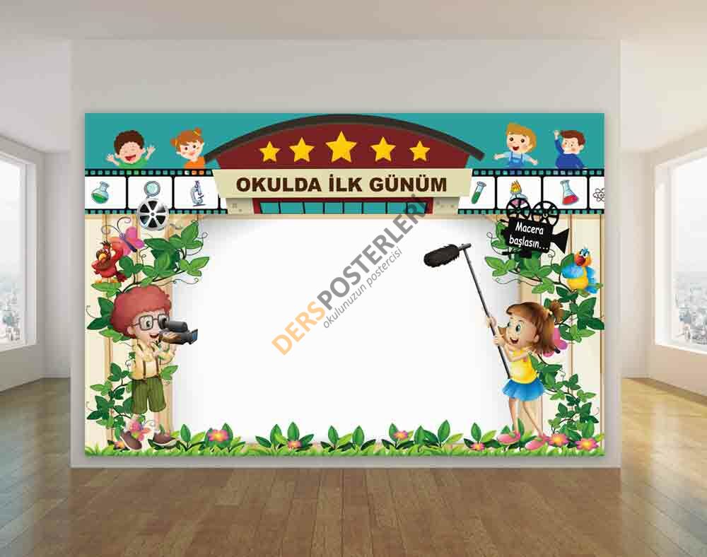 Okulda İlk Günüm Hatırası Köşesi Okul Posteri