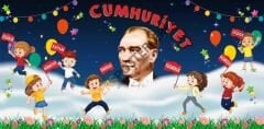 29 Ekim Cumhuriyet Bayramı Okul Panosu Posteri