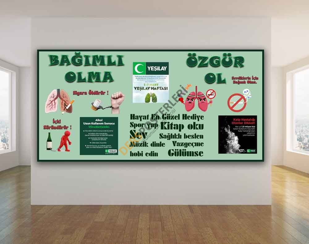 Yeşilay Haftası Okul Panosu Okul Posteri