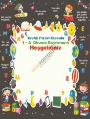 Okuma Bayramı Hatırası Okul Posteri