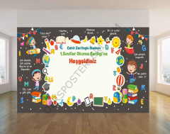 Okuma Bayramı Hatırası Okul Posteri