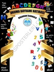 Okuma Bayramı Hatıra Köşesi Okul Posteri