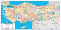 Türkiye Mülki İdare Bölümleri Haritası Okul Posteri