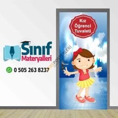 Kız Öğrenci Tuvaleti Kapı Giydirmesi