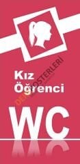 Kız Öğrenci Tuvaleti Kapı Giydirmesi