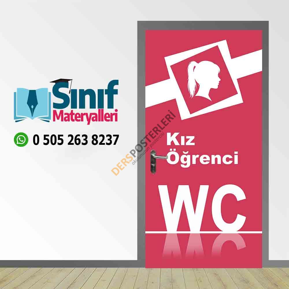 Kız Öğrenci Tuvaleti Kapı Giydirmesi