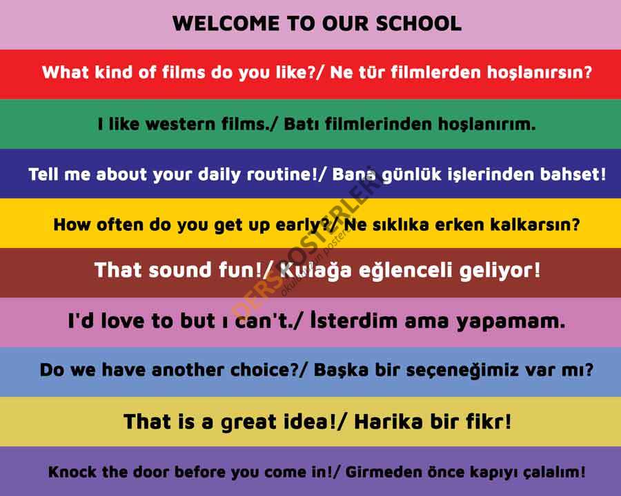 İngilizce Merdiven Yazıları