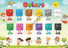 İngilizce Renkler Okul Posteri