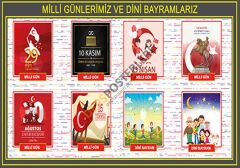 Milli Gün ve Dini Bayramlarımız İlkokul Posteri