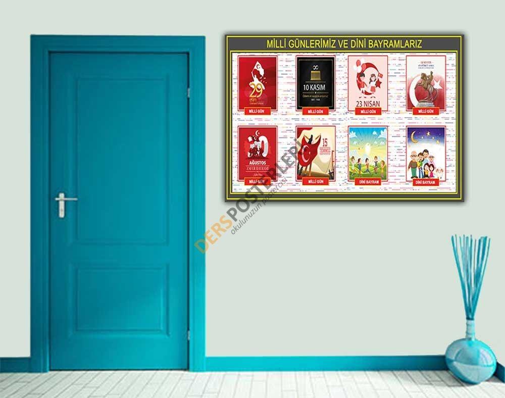 Milli Gün ve Dini Bayramlarımız İlkokul Posteri