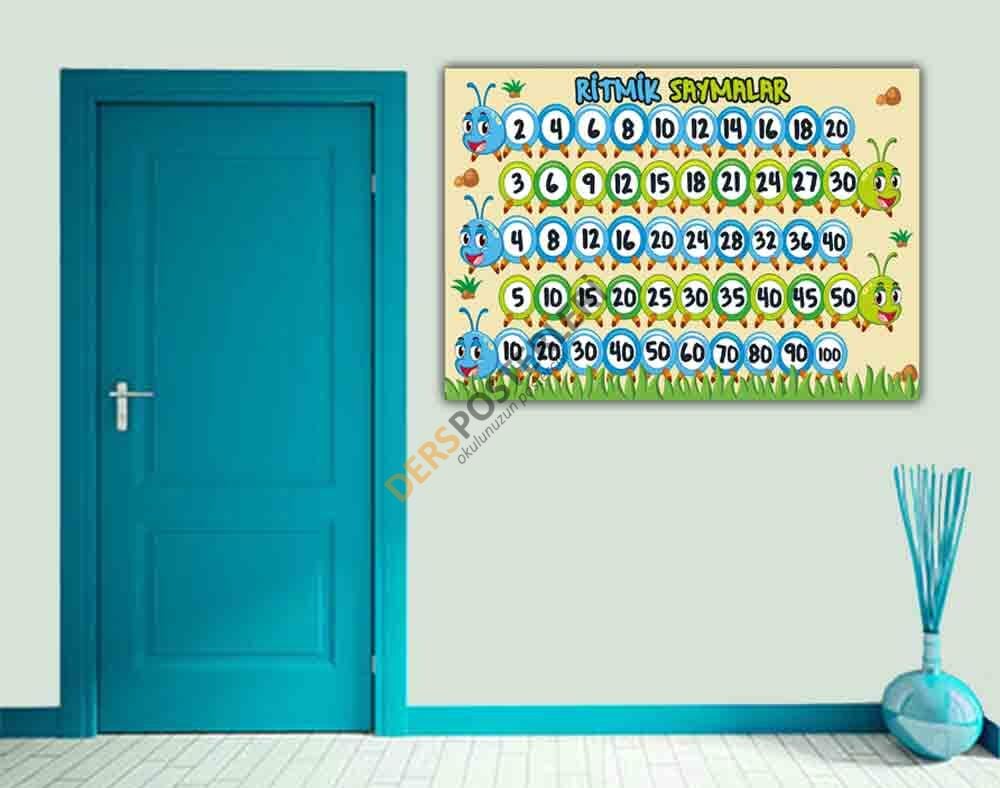 Tırtıl Ritmik Saymalar Okul Posteri