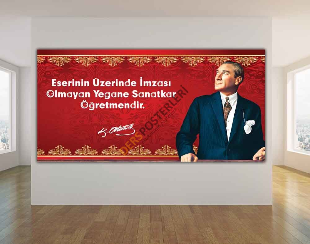 Atatürkün Sözleri Okul Posteri
