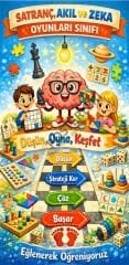 Satranç Akıl Ve Zeka Oyunları Sınıfı Kapı Giydirme