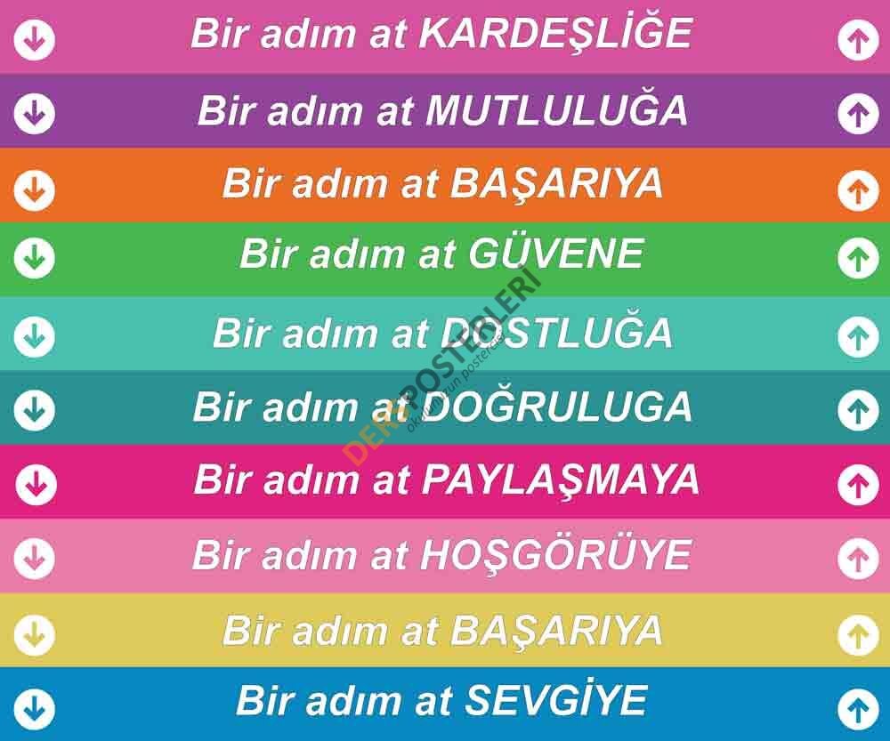 Bir Adım At Merdiven Yazıları