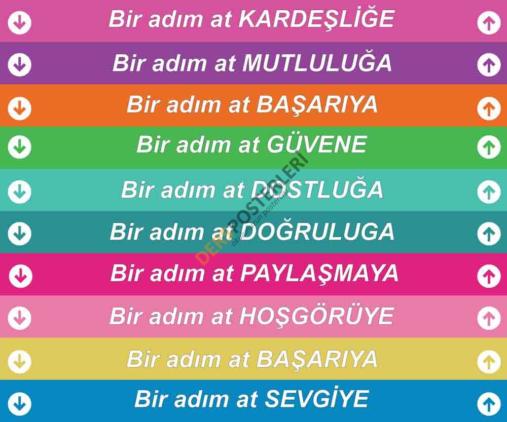 Bir Adım At Merdiven Yazıları