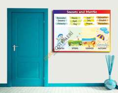 Seasons and Months Okul Posteri