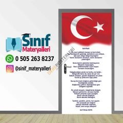 Bayrak Şiiri Okul Kapı Giydirme