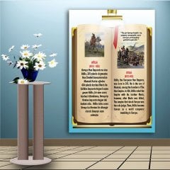 İngilizce Türkçe Türk Büyükleri Atilla Ders afişi Poster