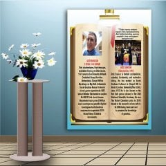 İngilizce Türkçe Türk Büyükleri Aziz Sancar Ders afişi Poster