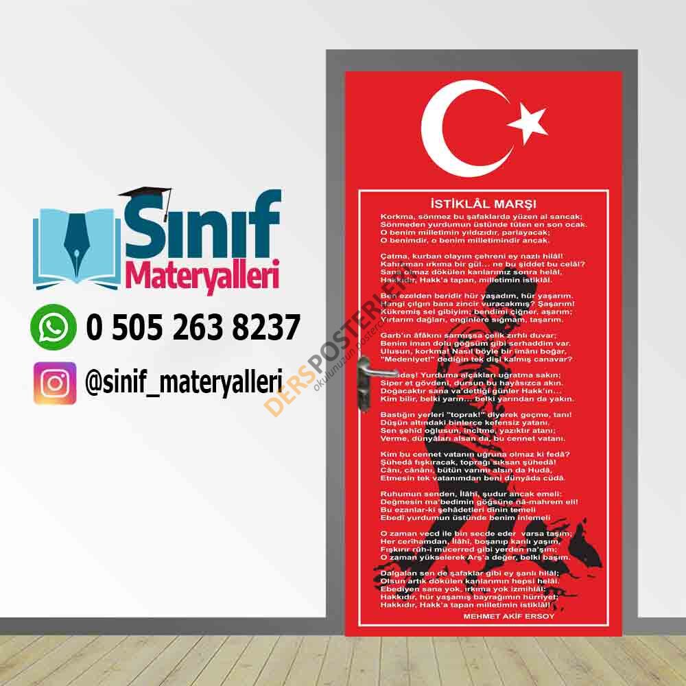 İstiklal Marşı Okul Kapı Giydirme