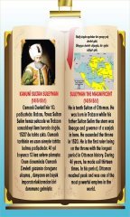 İngilizce Türkçe Türk Büyükleri Kanuni Sultan Süleyman Ders afişi Poster