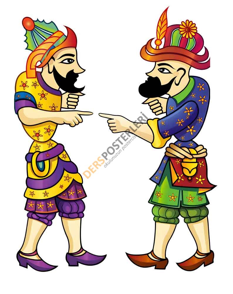 Hacivat İle Karagöz Okul Posteri