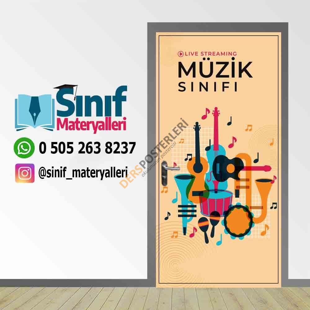 Müzik Sınıfı Okul Kapı Giydirmesi