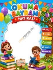 Okuma Bayramı Hatırası Arka Fon Brandası