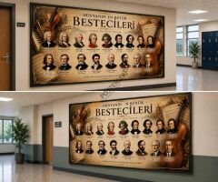 Müzik Sınıfı Besteciler Okul Posteri