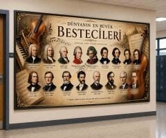 Müzik Sınıfı Besteciler Okul Posteri