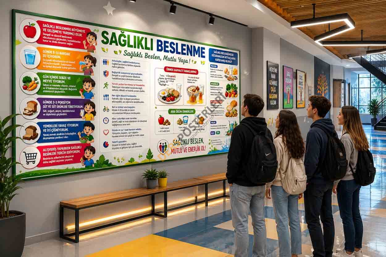 Sağlıklı Beslenme Okul Posteri