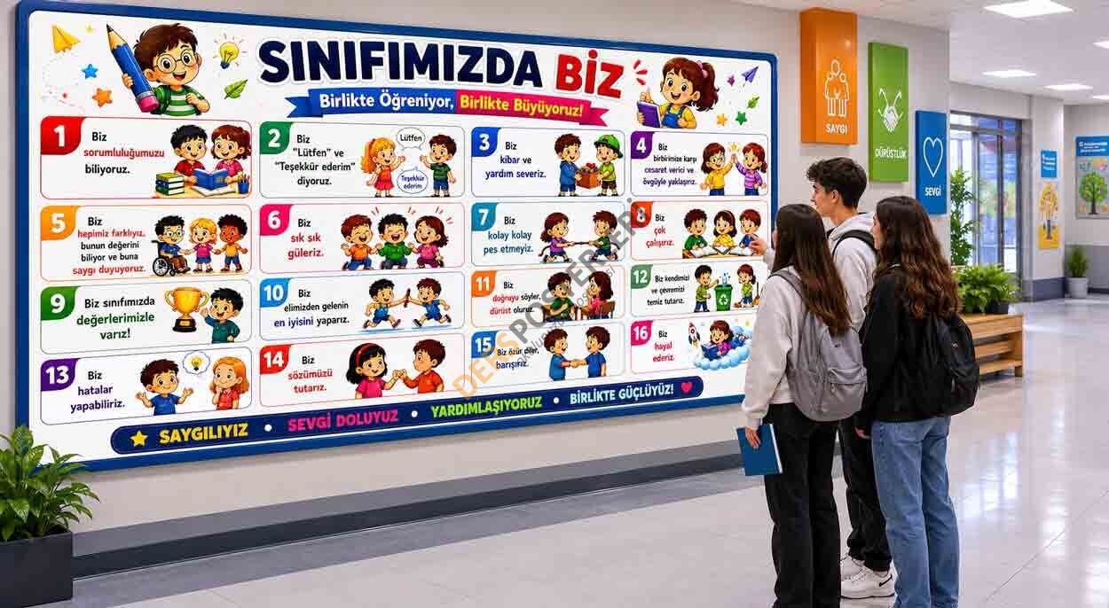 Sınıfımızda Biz Okul Posteri