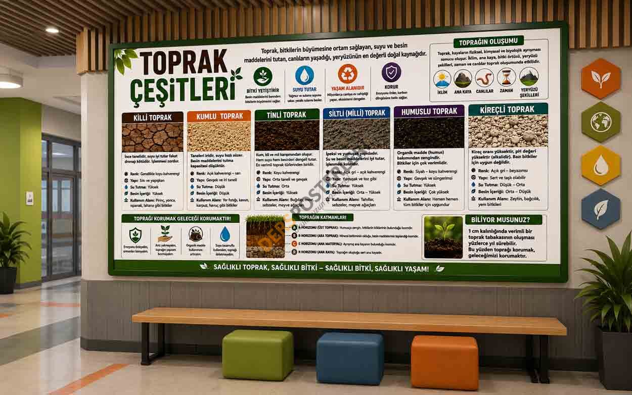 Toprak Çeşitleri Okul Posteri
