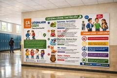 Çatışma Çözme Becerileri Okul Rehberlik Posteri