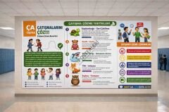 Çatışma Çözme Becerileri Okul Rehberlik Posteri