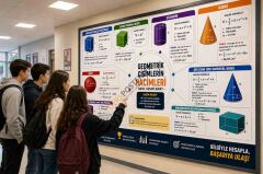 Geometrik Cisimlerin Hacim Hesapları Okul Posteri